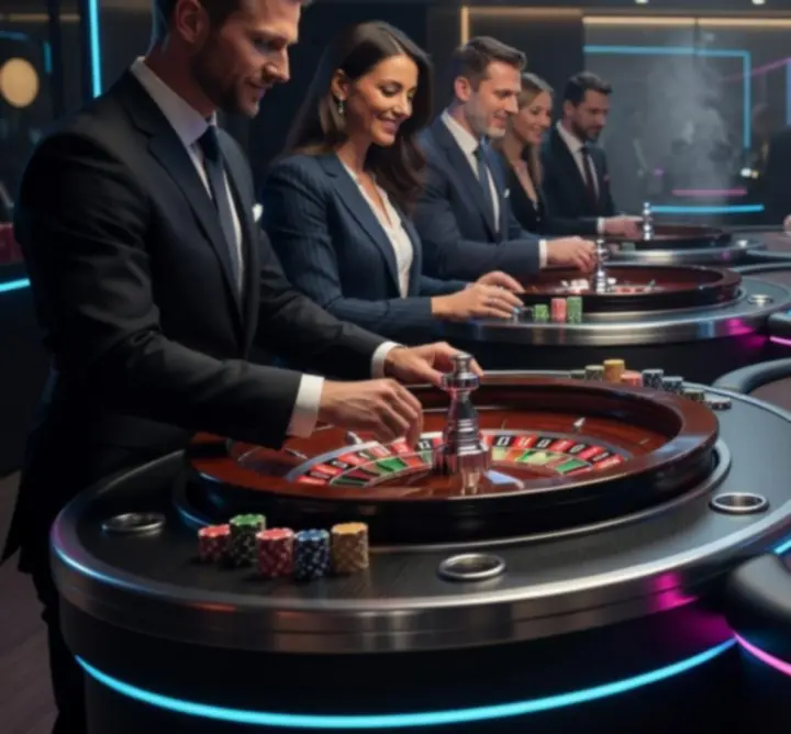 Roulette és blackjack asztalok céges rendezvényen